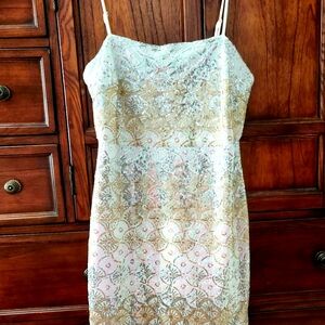 Altar'd State Iridescent Sequin Mini Dress Size Medium